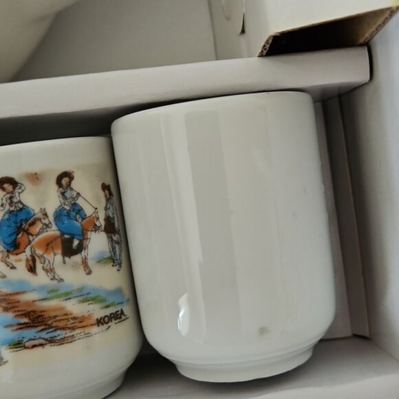 Vintage Korean Sake Teapot & Cups Set - Picture 6 of 11